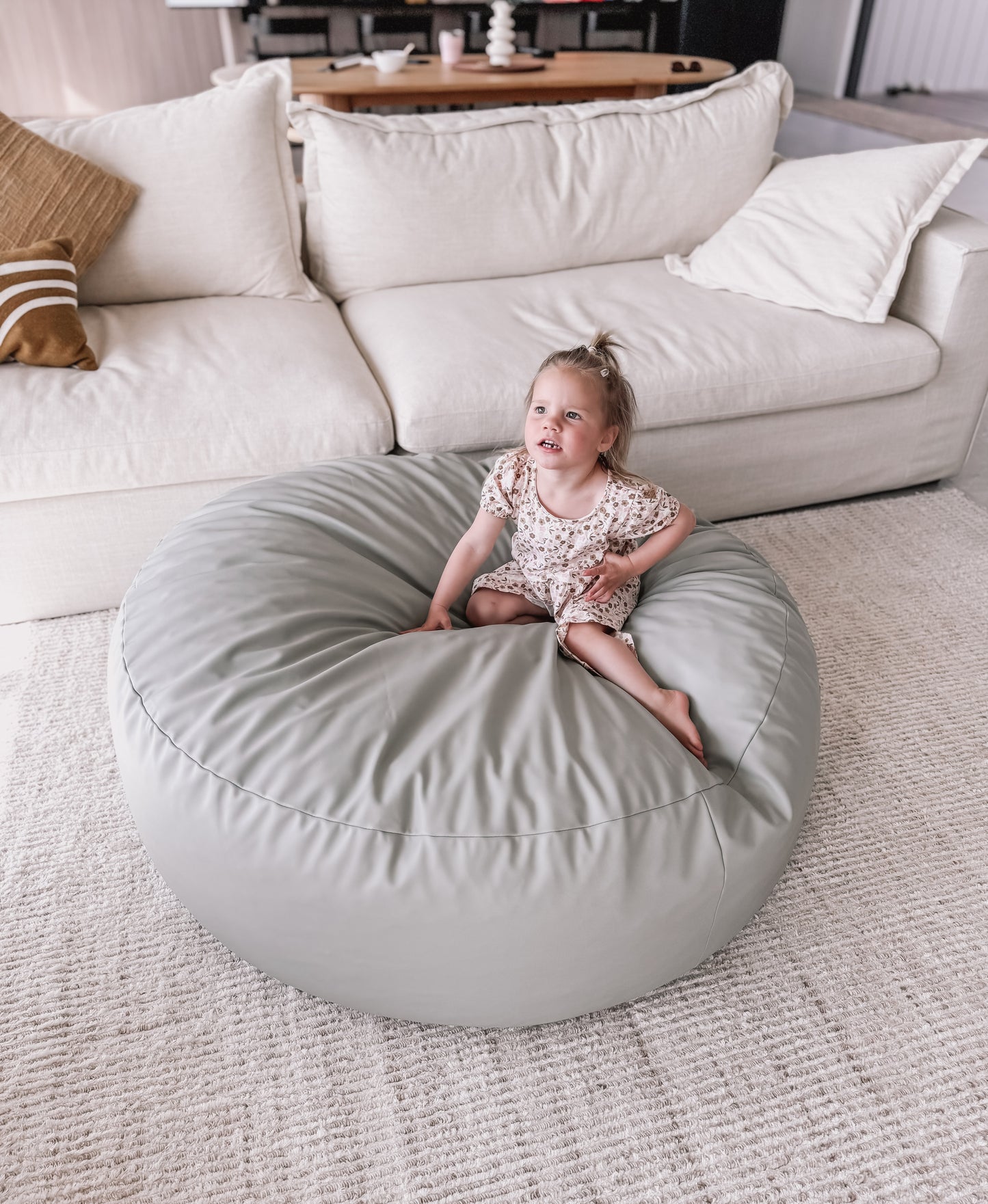 Grom pad, beanbag, large beanbag, kids beanbag, vegan leather beanbag, crash pad, children's beanbag, bean bag chair, lounger